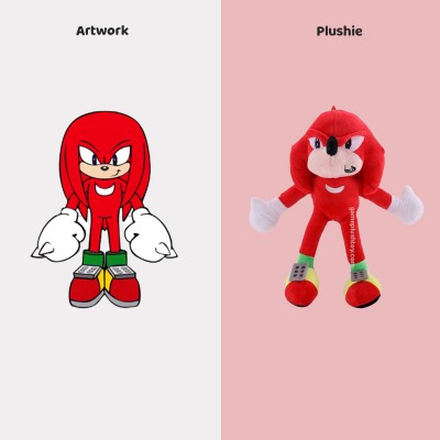 how to design knuckles sonic plush for anime fans