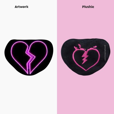 custom heart shape plush toy for lovers holiday gifts