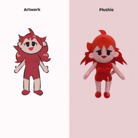 Lindo y tierno peluche de novia de FNF con dúo de animales de peluche de dibujos animados