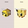 build your own stuffed toy minecraft bee plush