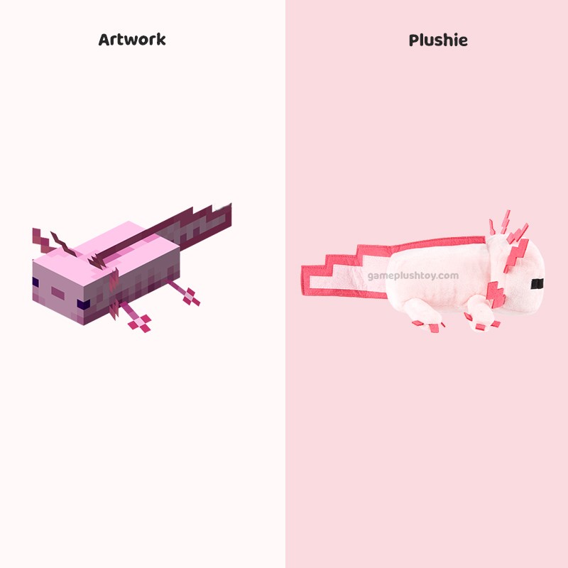build your own stuffed toy minecraft axolotl plush