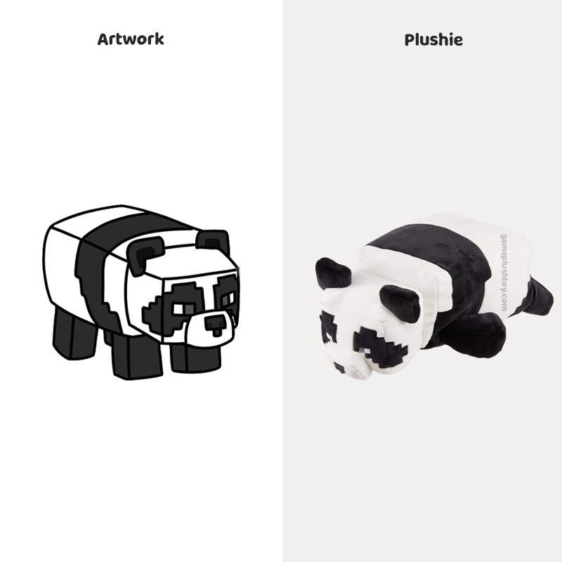 build your own stuffed toy minecraft panda plush