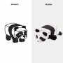 build your own stuffed toy minecraft panda plush