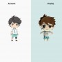 Customized volleyball boy and Kawacho 1 plush toys for fans