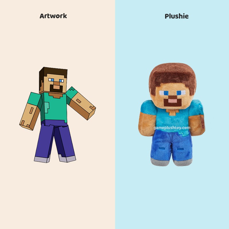 build your own stuffed toy minecraft plush steve