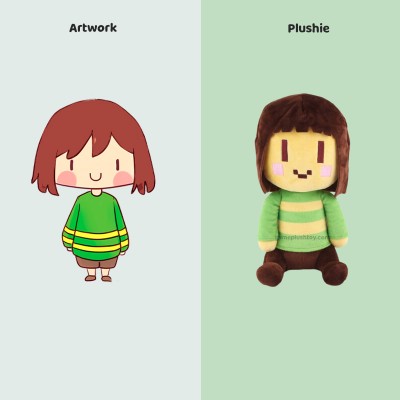 create your own design undertale plush green girl china supplier