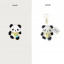 Adorable llavero de peluche personalizado y llavero de panda esponjoso.