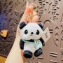 Adorable llavero de peluche personalizado y llavero de panda esponjoso.