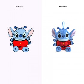 Individuell gestaltete Schlüsselanhänger im Großhandel: Disney Stitch Plüschtiere