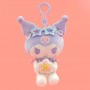 Porte-clés en peluche Kuromi et peluche Kuromi Sanrio - Personnalisés