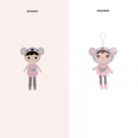 Plush Doll Keychain: Personalized Embroidered Design for Mother Daughter