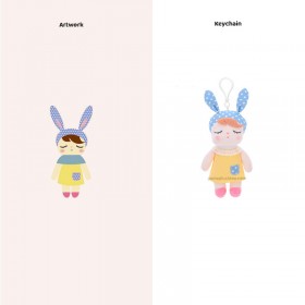 Plush Doll Keychain Heartfelt Keychain for Boyfriend and Girlfriend: Personalised Plush Doll Design