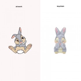 Porte-clés doux personnalisés adorables : commandes en gros & lapins en peluche