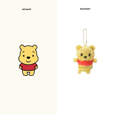 how to design Winnie the pooh keychain plushes