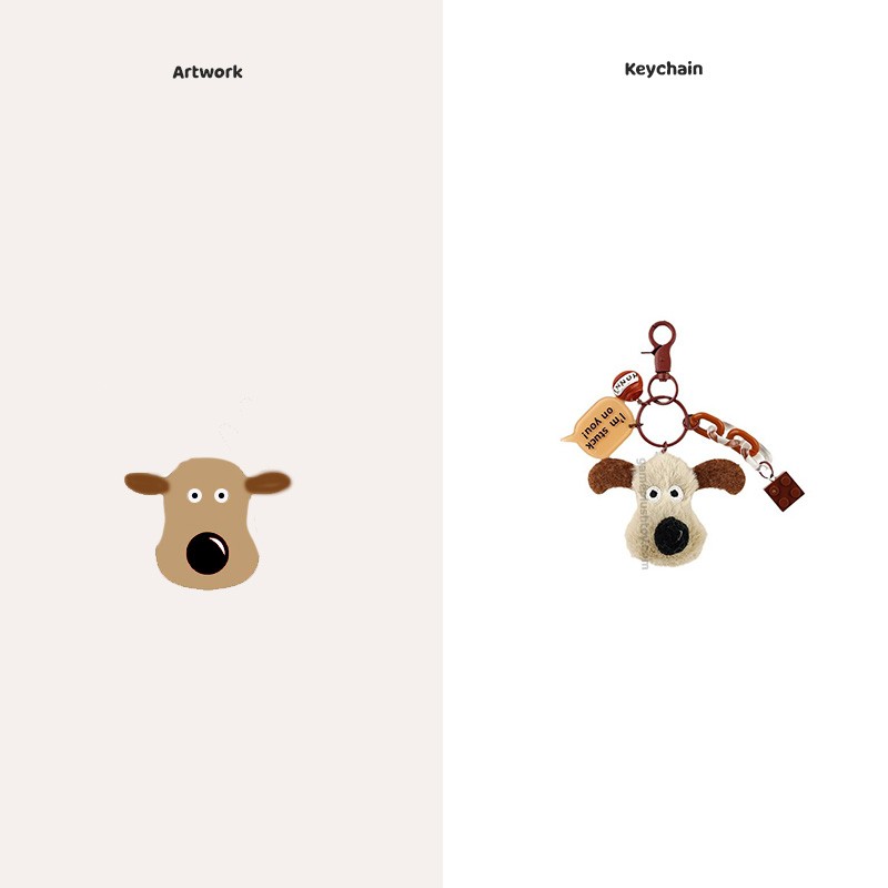 how to create your own designed plush dog keychain