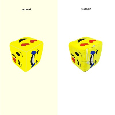 그를 위한 맞춤형 이모지 큐브 인형 키체인