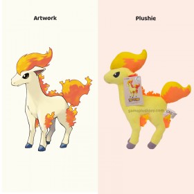 Uniek op maat gemaakt, handgemaakt Ponyta-knuffeldier voor fans