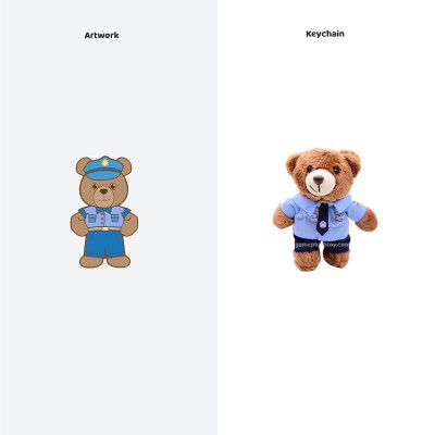 how to build your teddy custom shaped keychains