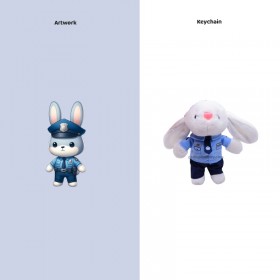 Craft Your Fluffy Friend: Bunny Keychain Plush & Custom Stuffed Bunny