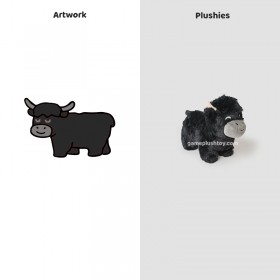 Peluche Vache Highland Noire Enchantée : Le Jouet Câlin Ultime pour Tous les Âges where to get custom highland black cow