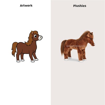 Blaze Plush Peluche Cheval Brun - Votre Compagnon Majestueux