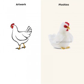 Gallina de peluche blanca Henny: tu adorable compañera