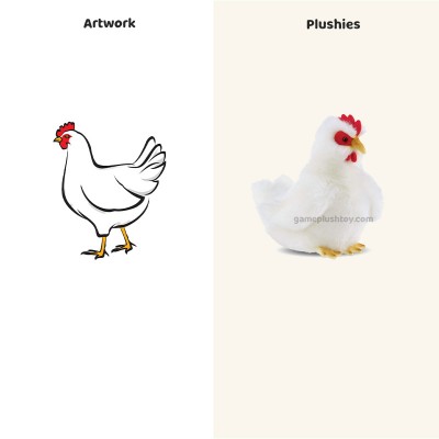 헤니 플러시 화이트 암탉 봉제 동물 - 당신의 사랑스러운 동반자