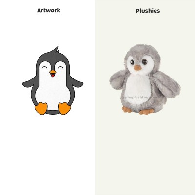 なめらかな小さなペンギンのぬいぐるみ - 抱きしめたくなる喜び