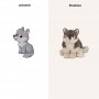 ぬいぐるみの灰色オオカミ - あなたの愛らしい犬の仲間
