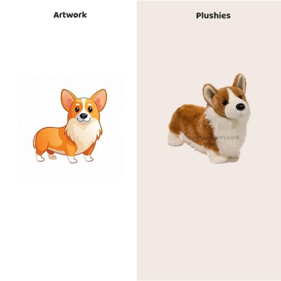 Peluche chien Corgi : votre adorable compagnon en peluche
