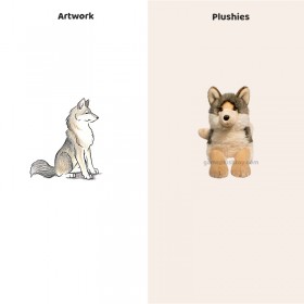 Wolf-Plüschtier, groß, Ihr majestätischer, pelziger Begleiter, riesiges, weiches Stofftier