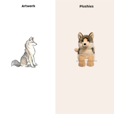 Wolf-Plüschtier, groß, Ihr majestätischer, pelziger Begleiter, riesiges, weiches Stofftier