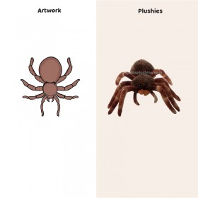 Tarántula de peluche sentada: tu adorable compañero arácnido
