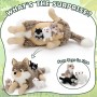 Wildlife Stuffed Animal China Retail Sale Realistic Design Gray Wolf Plush