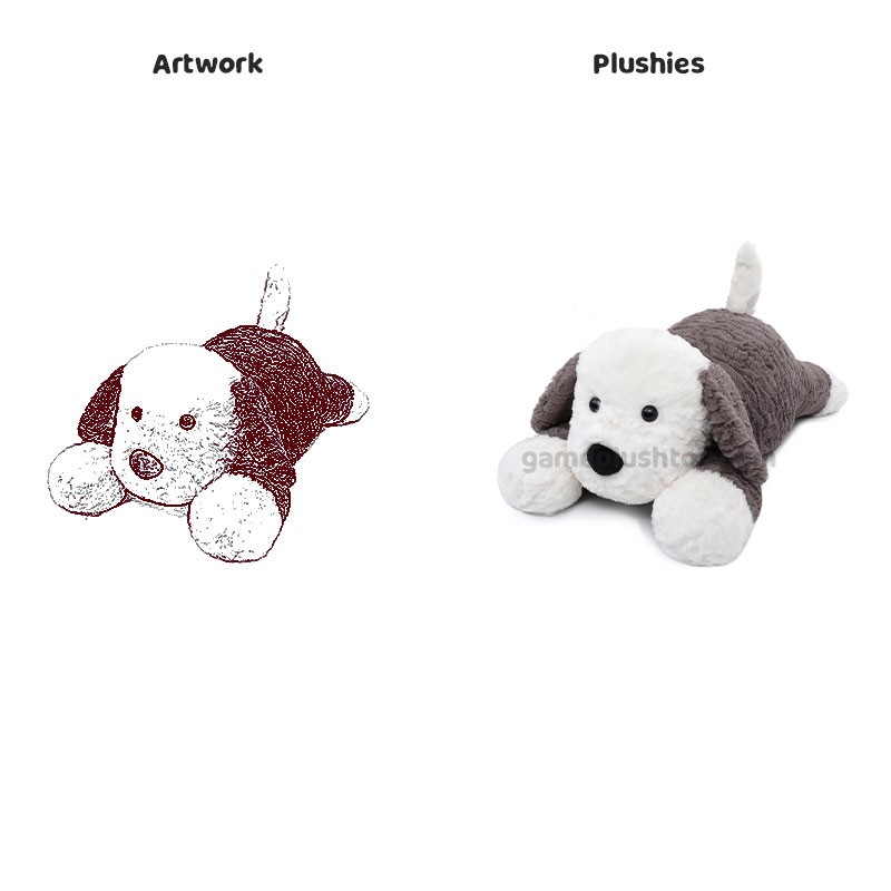 Custom Dog Plush Toy 24 inch Weighted Stuffed Dog