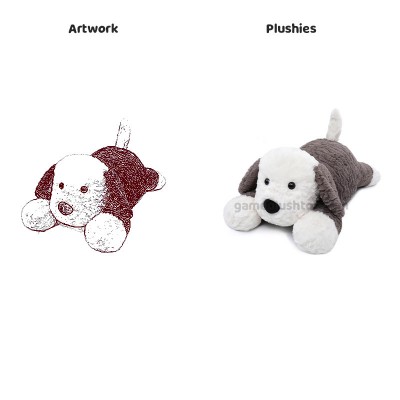 Custom Dog Plush Toy 24 inch Weighted Stuffed Dog