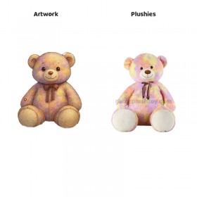 Fournisseur d'animaux en peluche personnalisés 40 pouces mignon ours en peluche géant doux animal en peluche arc-en-ciel