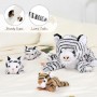 Peluche de tigre blanco mamá e hijo – juguete seguro para dormir, ideal como regalo para niños y baby shower