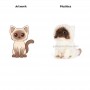 Gato siamés de peluche de 26 cm, regalo para cumpleaños y Navidad.