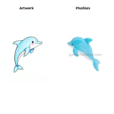 Ocean Animal Stuffed Toy Best Selling 5pcs Blue Dolphin Plush