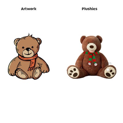 Osito de Peluche Clásico Boca Abierta Juguete de Peluche Suave y Esponjoso