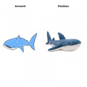 Cadeau en Peluche Thème Océan 130 cm Grand Requin-Baleine en Peluche Extra Douce Cadeau de Famille pour Anniversaire et Noël