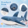 海のテーマ ぬいぐるみ ギフト 130cm 特大 ソフト ホエールシャーク ぬいぐるみ バースデー クリスマス デコレーション