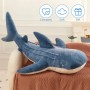 Cadeau en Peluche Thème Océan 130 cm Grand Requin-Baleine en Peluche Extra Douce Cadeau de Famille pour Anniversaire et Noël
