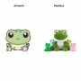 Mother Baby Frog Plush Toy Set