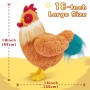 Peluche ultra douce à poils longs en forme de coq orange, cadeau d'anniversaire pour enfants, souvenirs de vacances