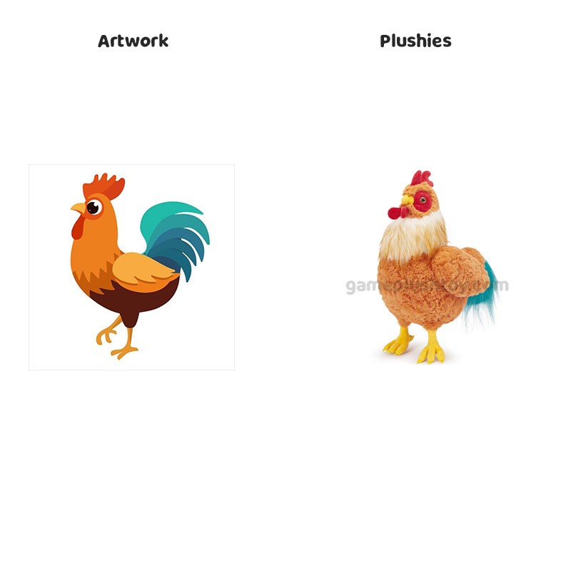 Peluche ultra douce à poils longs en forme de coq orange, cadeau d'anniversaire pour enfants, souvenirs de vacances