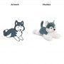 Wholesale Cuddle Plush Blue Grey Husky Plush Stuffed Animal