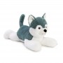 Kuscheltier-Set: Blau-grauer Husky, ideal zum Kuscheln und für die Dekoration von Studentenwohnheimen.