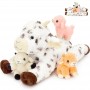 Peluche animal de style européen, mouton tacheté, réaliste, pour enfants